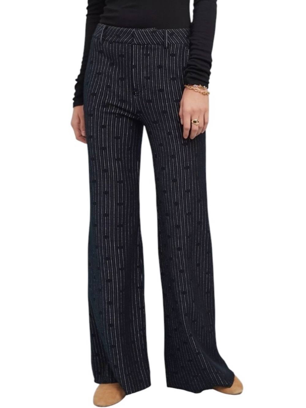 Cartonnier Anthropologie Jacquard Dot Wide Leg Trousers